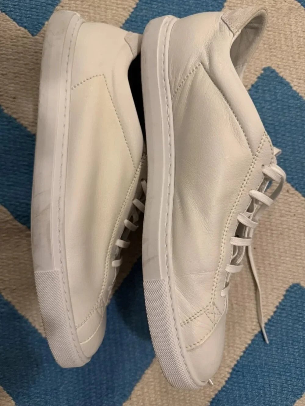 CQP Racquet Sneakers White Leather Unlined / Size EU 45 or US 11 / Light Wear
